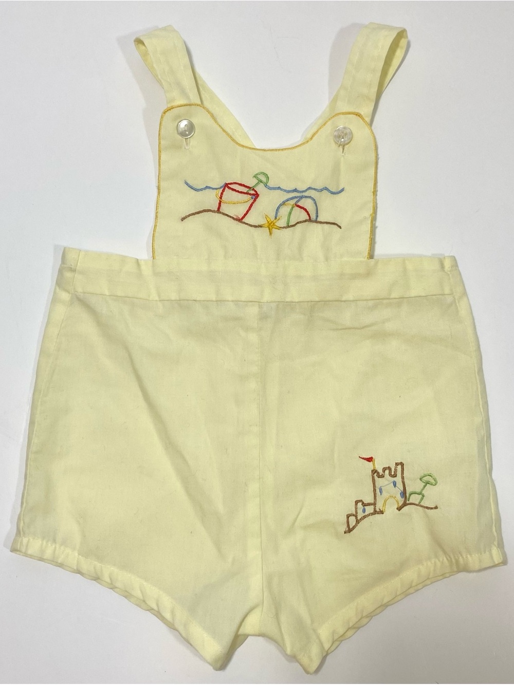 Vintage 80’s Mayfair Yellow Beach Romper 6 Months